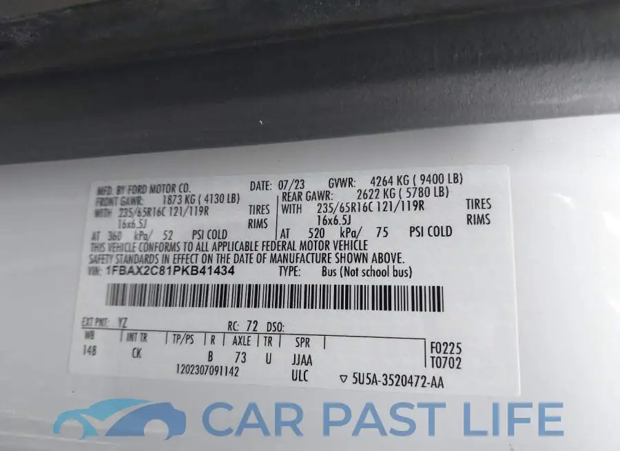 1FBAX2C81PKB41434# 9