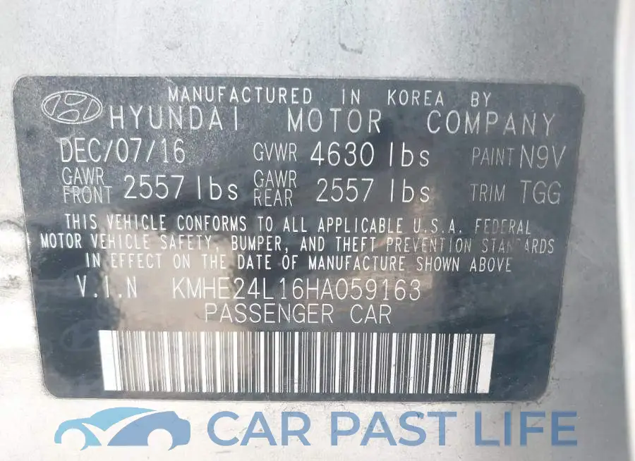 KMHE24L16HA059163# 9