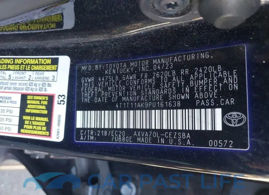 4T1T11AK9PU161638# 9