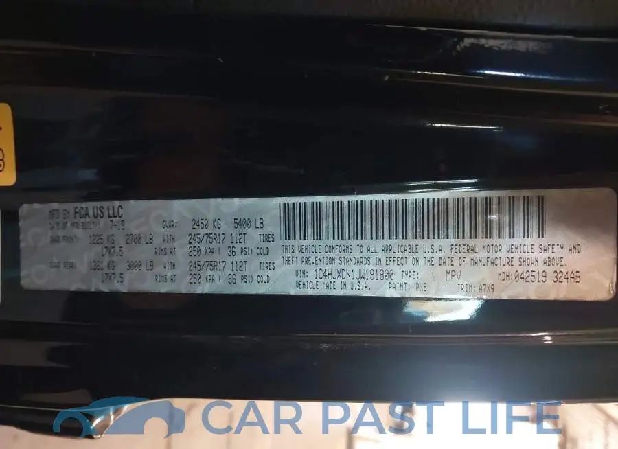 1C4HJXDN1JW191800# 9