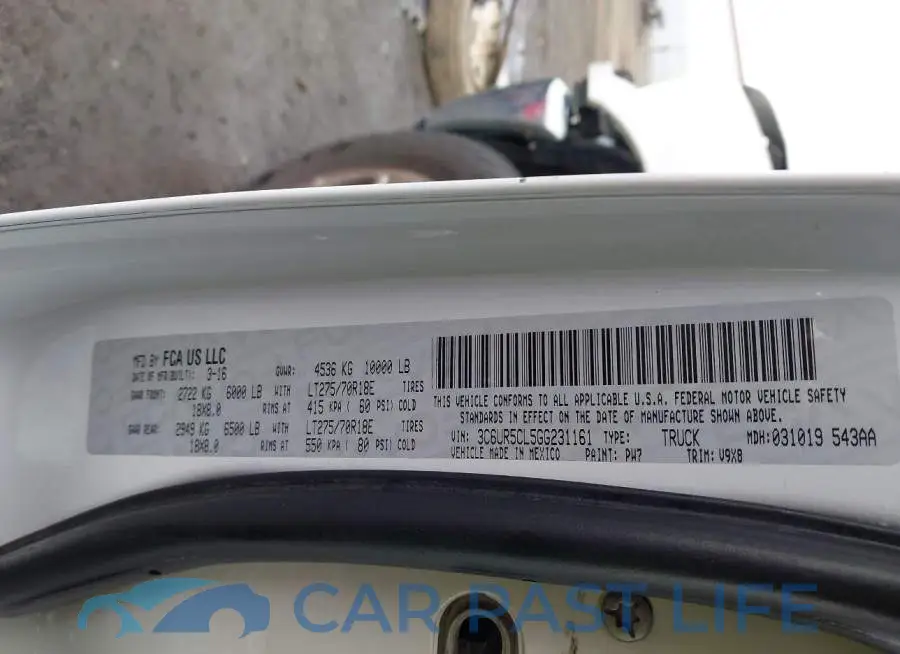 3C6UR5CL5GG231161# 9