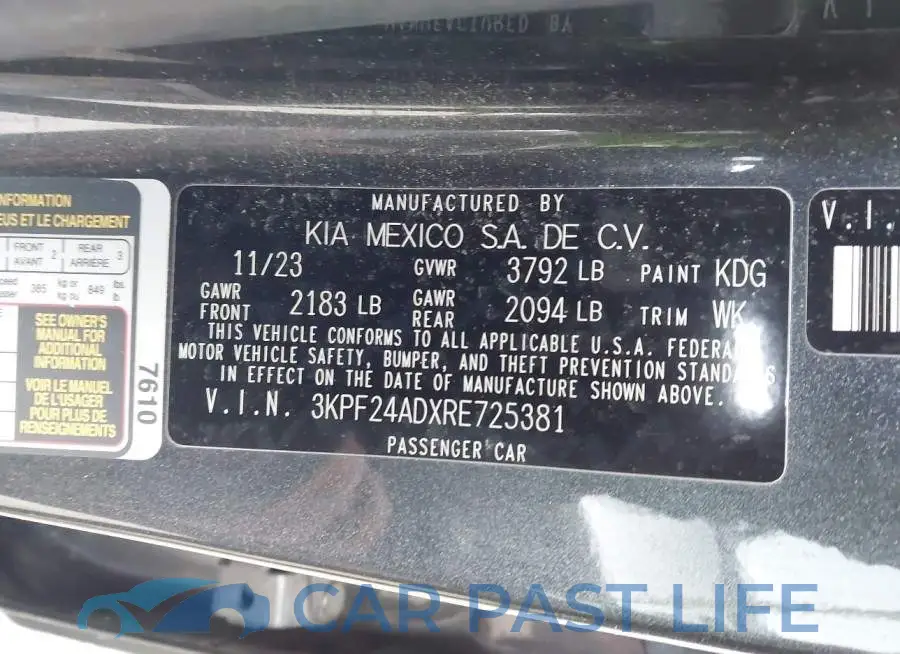 3KPF24ADXRE725381# 9