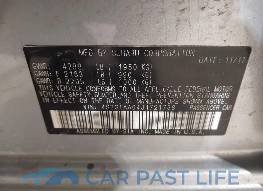 4S3GTAA64J1721738# 9