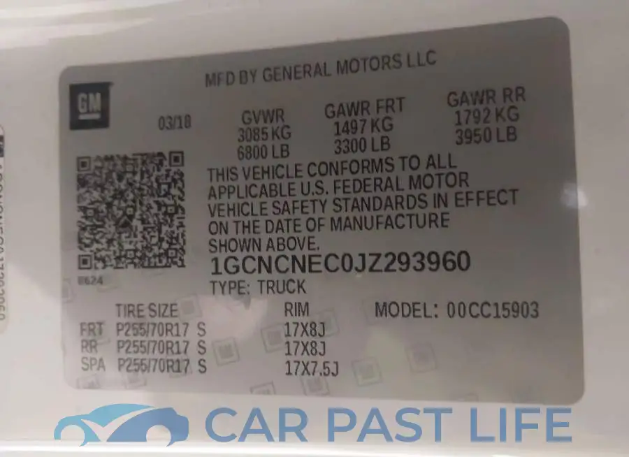 1GCNCNEC0JZ293960# 9