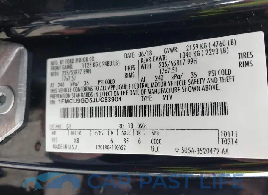 1FMCU9GD5JUC83984# 9