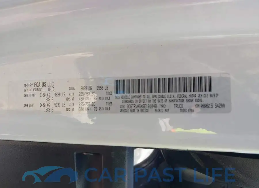3C6TRVAGXGE101048# 9