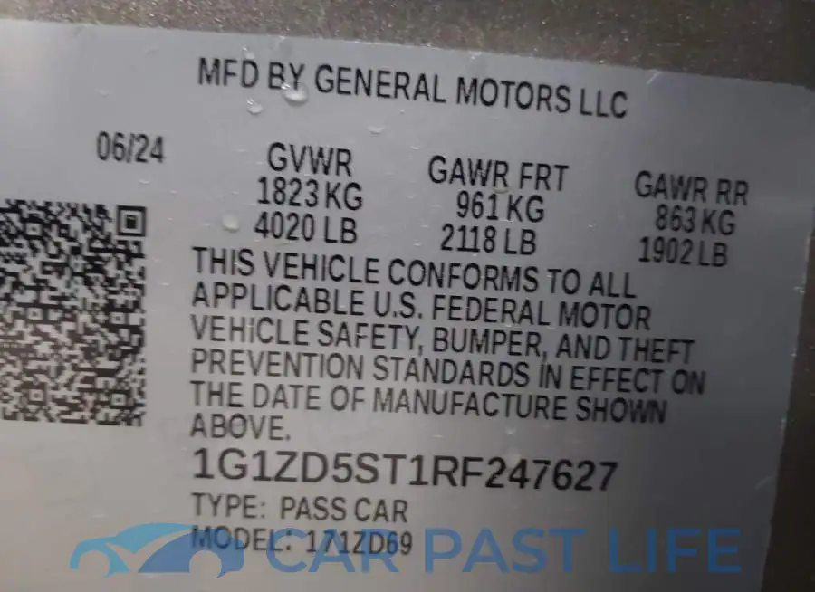 1G1ZD5ST1RF247627# 9