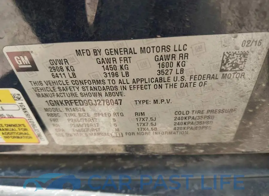1GNKRFED9GJ278047# 9