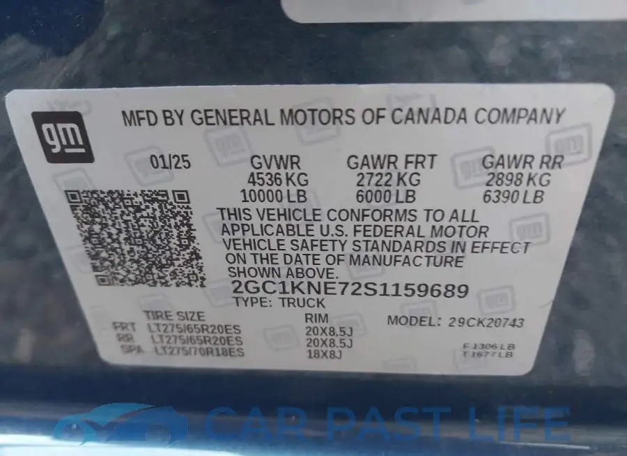 2GC1KNE72S1159689# 9