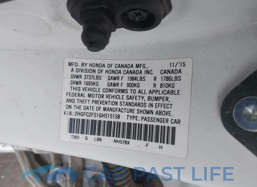 2HGFC2F51GH515158# 9
