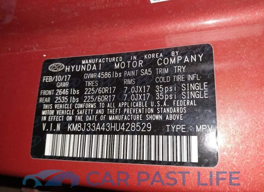 KM8J33A43HU428529# 9