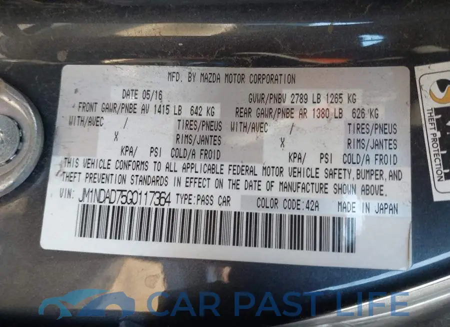JM1NDAD75G0117364# 9