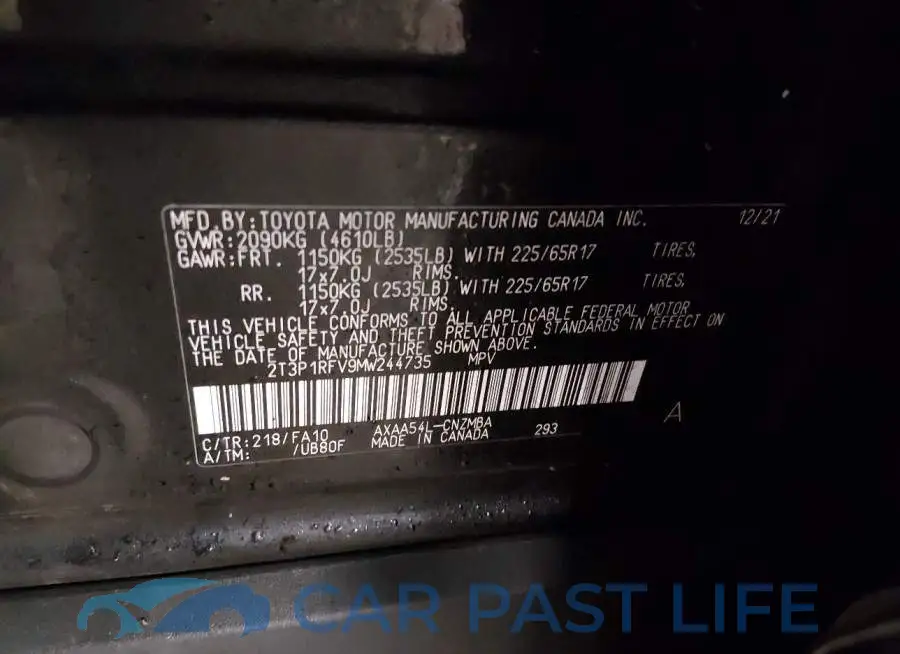 2T3P1RFV9MW244735# 9