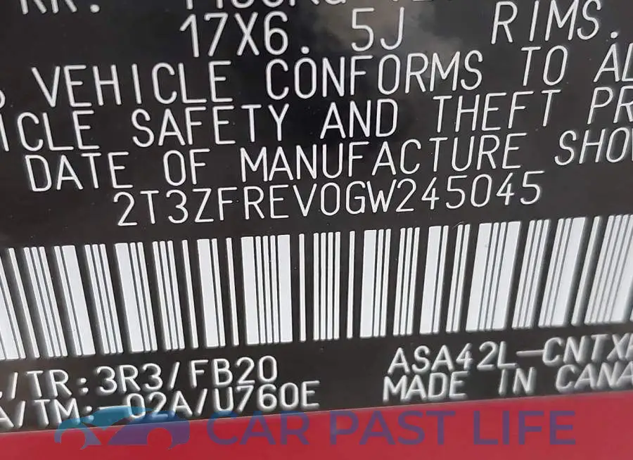 2T3ZFREV0GW245045# 9