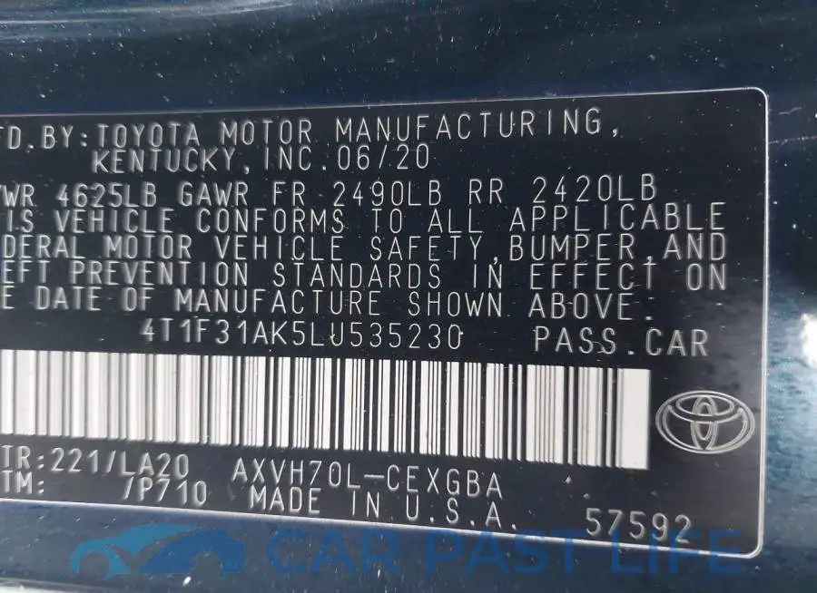 4T1F31AK5LU535230# 9