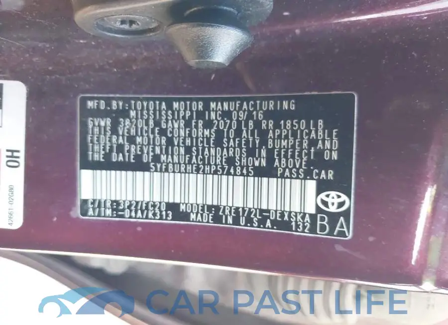 5YFBURHE2HP574845# 9