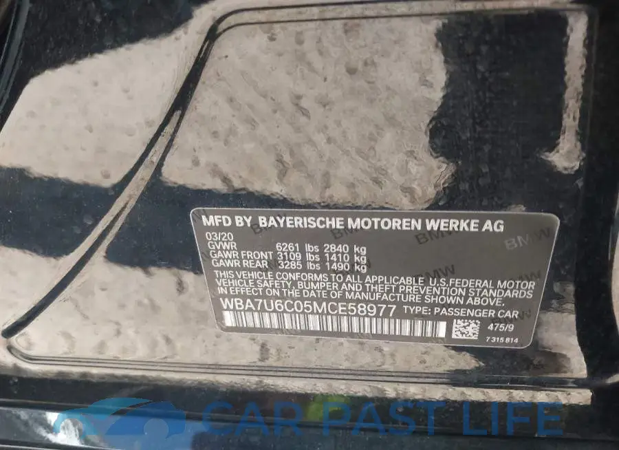 WBA7U6C05MCE58977# 9