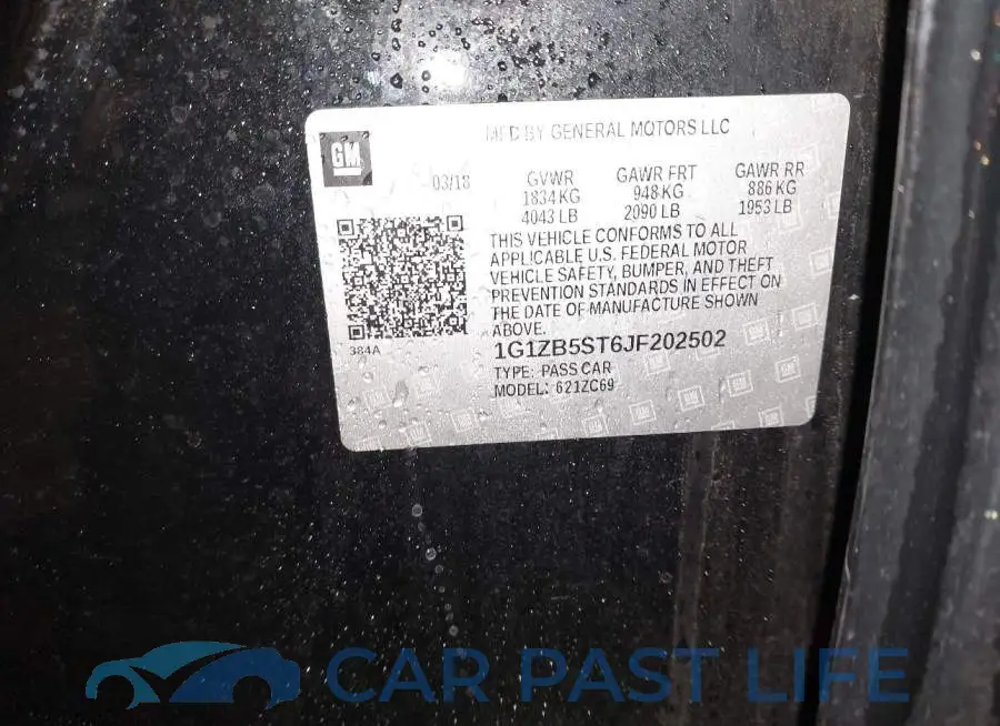 1G1ZB5ST6JF202502# 9