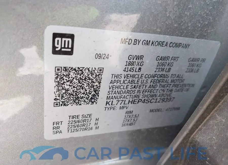 KL77LHEP4SC129397# 9