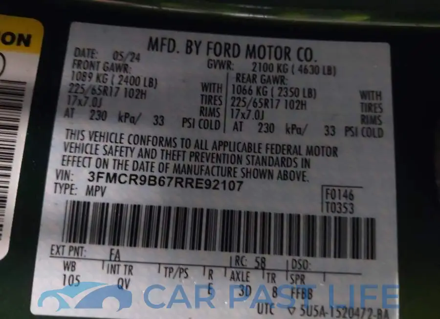 3FMCR9B67RRE92107# 9