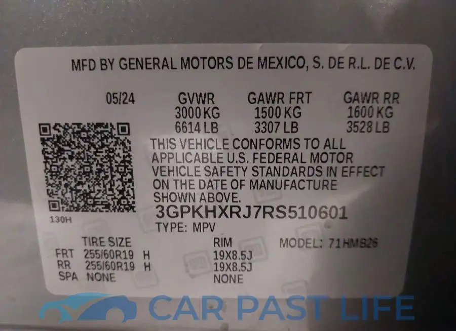3GPKHXRJ7RS510601# 9