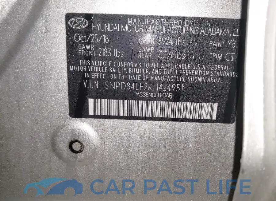 5NPD84LF2KH424951# 9