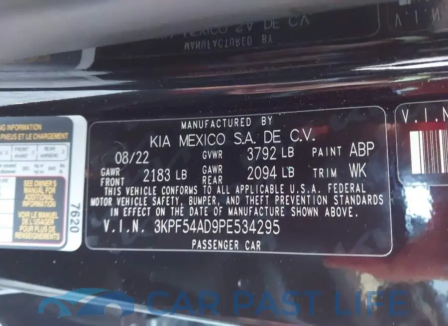 3KPF54AD9PE534295# 9