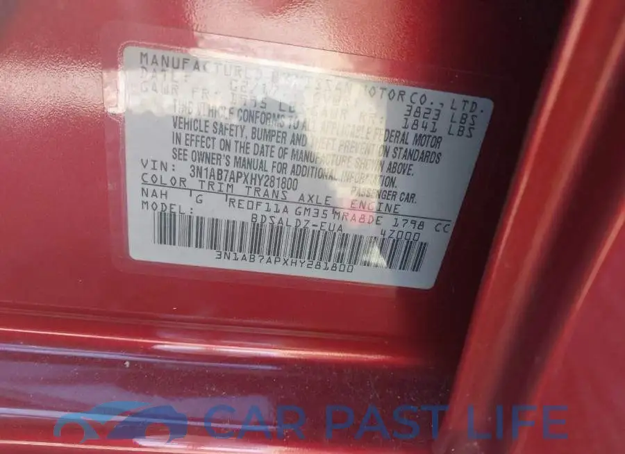 3N1AB7APXHY281800# 9