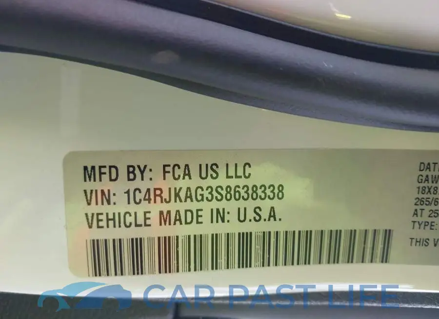 1C4RJKAG3S8638338# 9