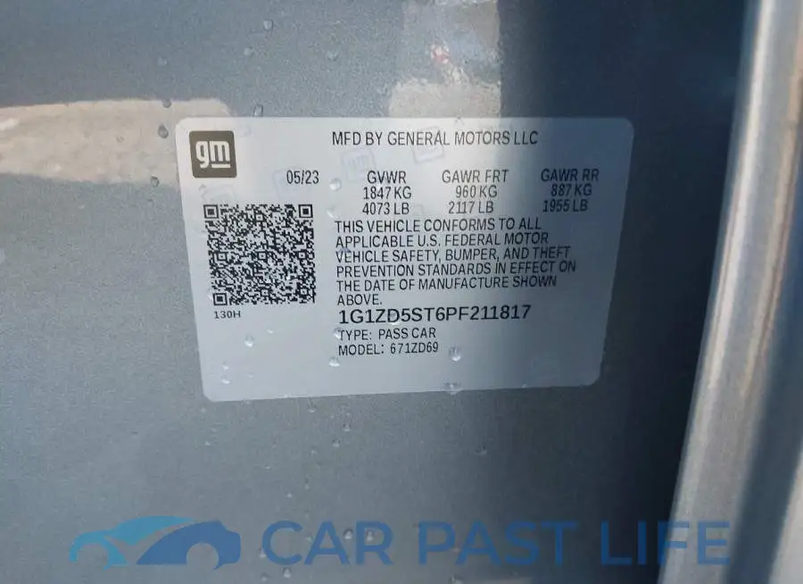 1G1ZD5ST6PF211817# 9