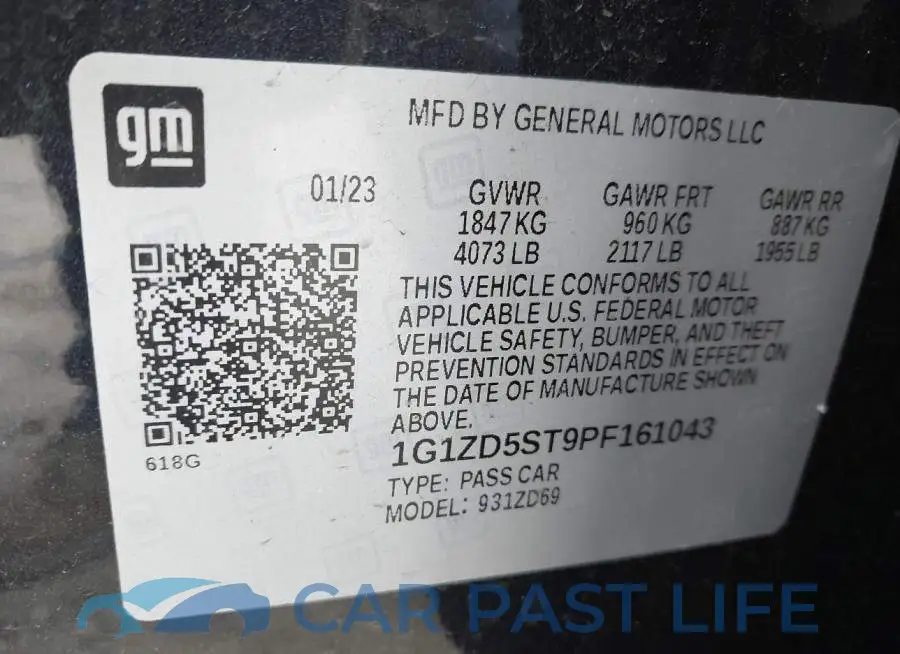1G1ZD5ST9PF161043# 9