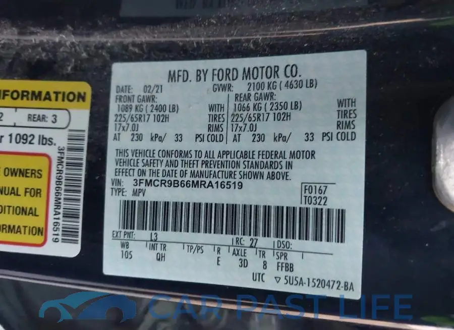 3FMCR9B66MRA16519# 9