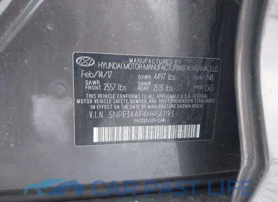 5NPE34AF4HH561193# 9