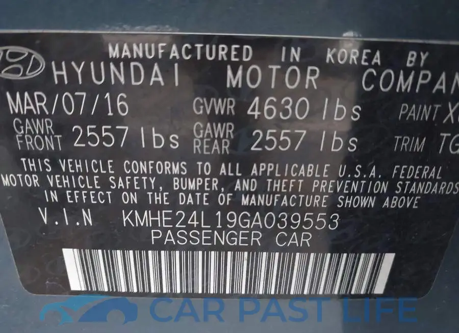 KMHE24L19GA039553# 9
