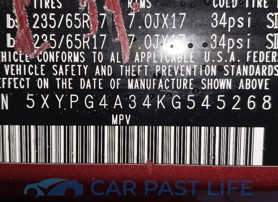 5XYPG4A34KG545268# 9