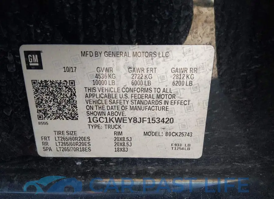1GC1KWEY8JF153420# 9