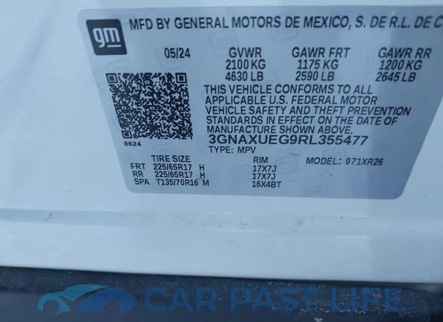 3GNAXUEG9RL355477# 9