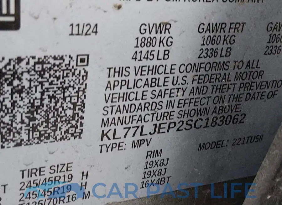 KL77LJEP2SC183062# 9