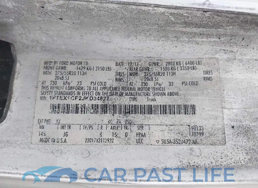 1FTEX1CP2JKD34827# 9