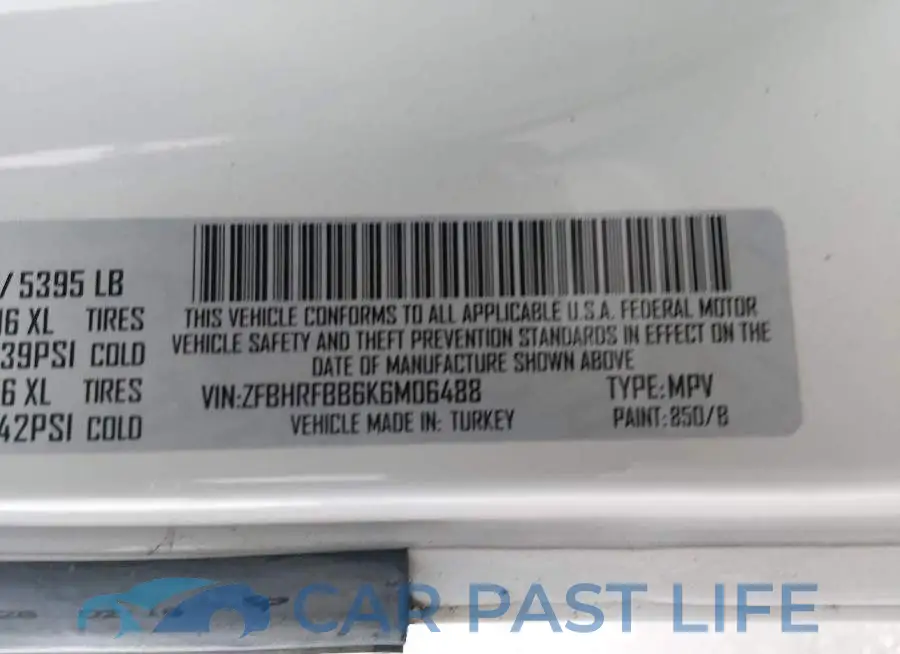 ZFBHRFBB6K6M06488# 9