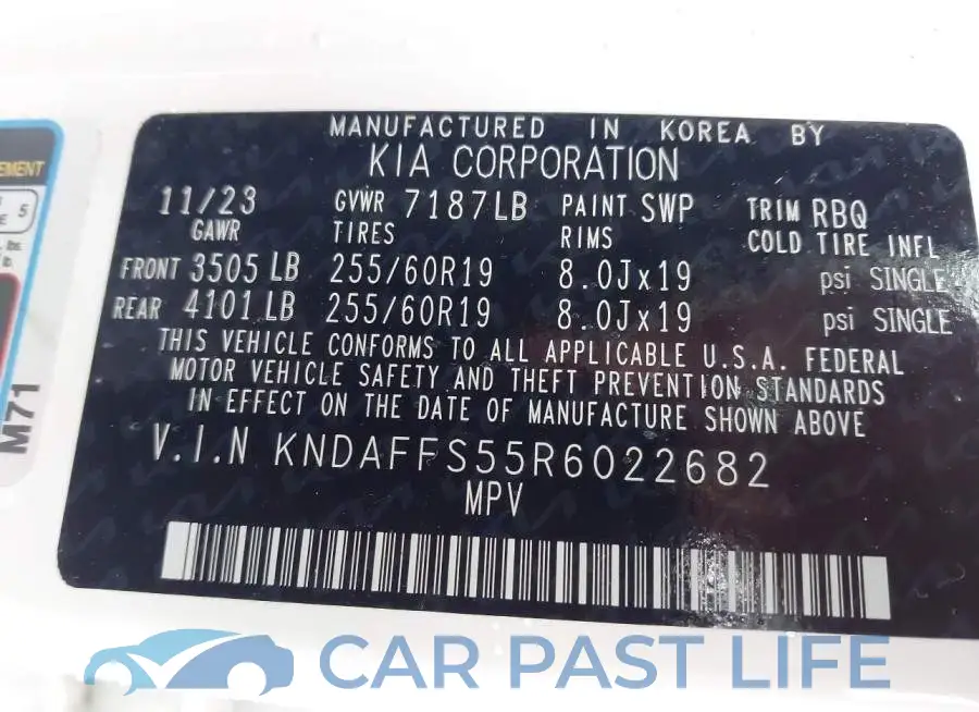 KNDAFFS55R6022682# 9