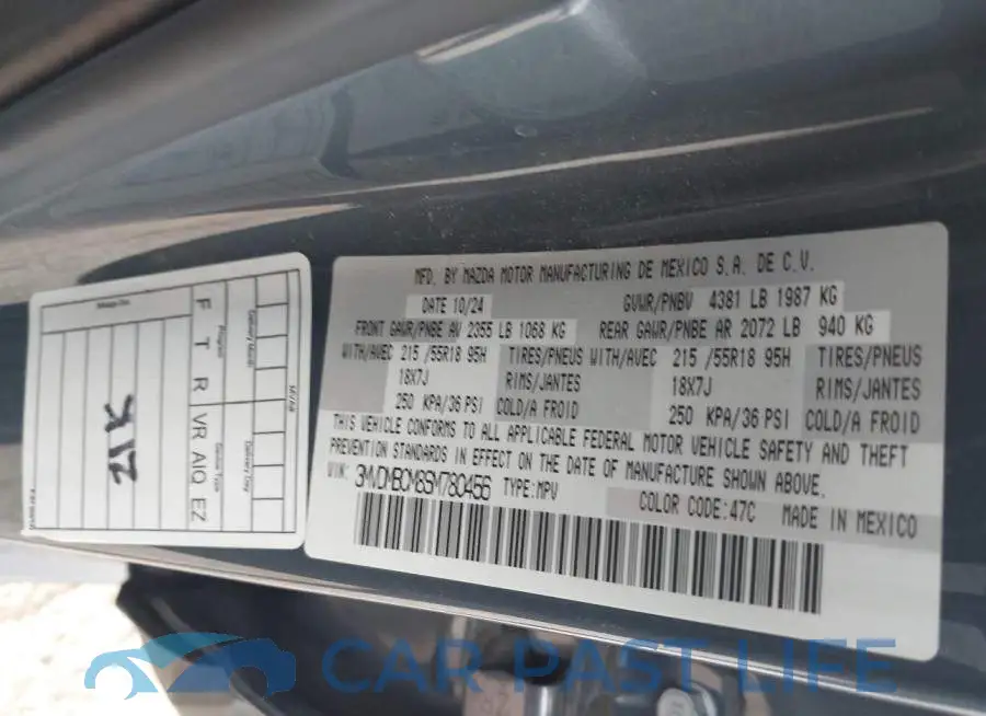 3MVDMBCM8SM780456# 9