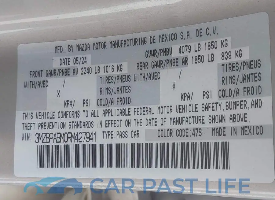 3MZBPABM0RM427941# 9