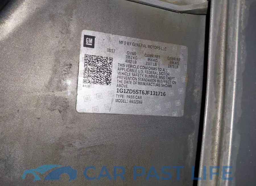1G1ZD5ST6JF131716# 9