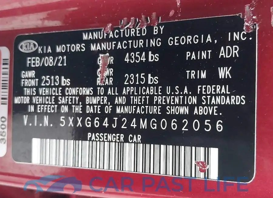 5XXG64J24MG062056# 9