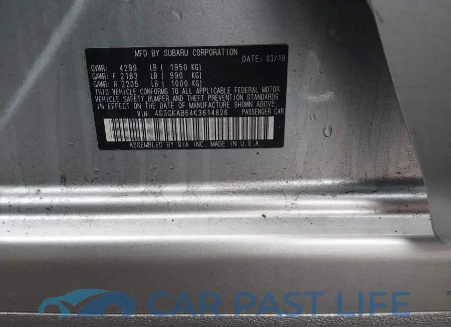 4S3GKAB64K3614826# 9