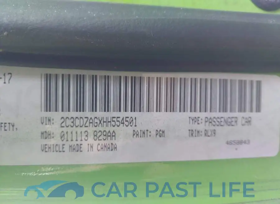 2C3CDZAGXHH554501# 9