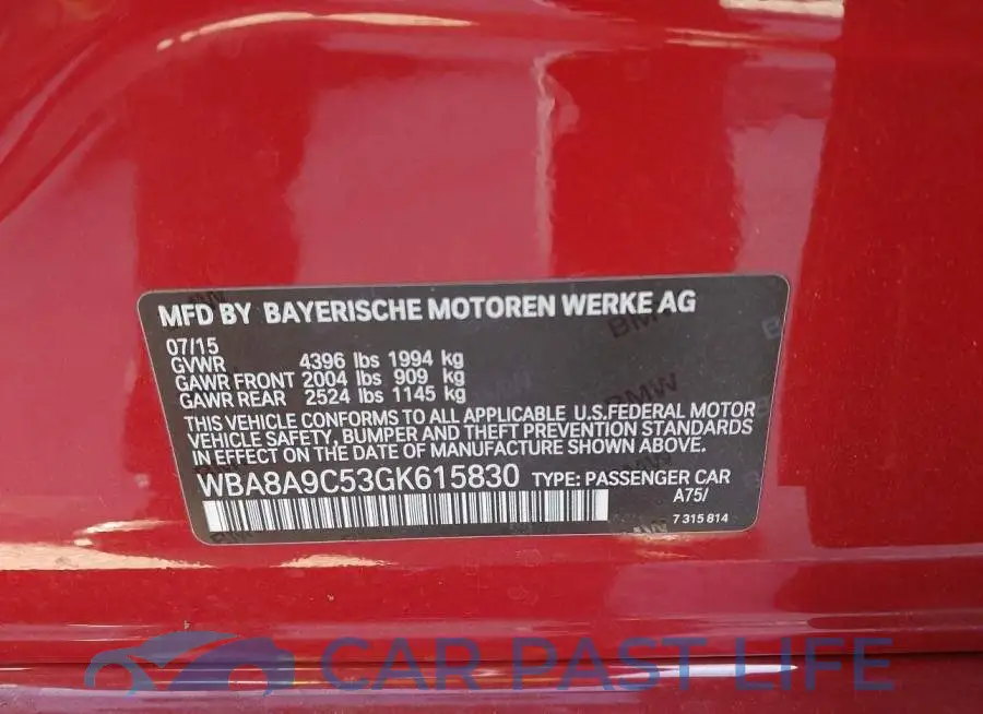 WBA8A9C53GK615830# 9