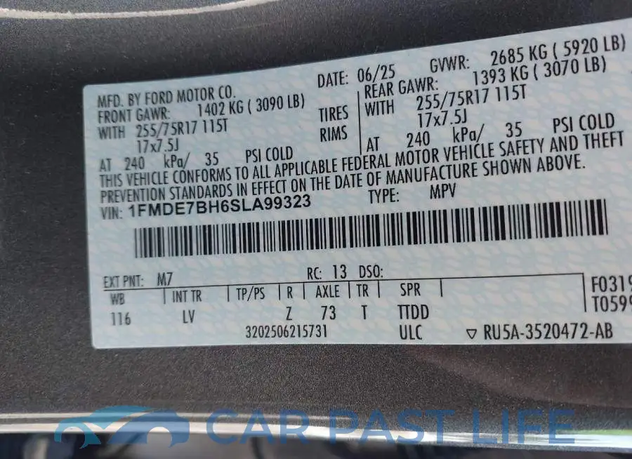 1FMDE7BH6SLA99323# 9