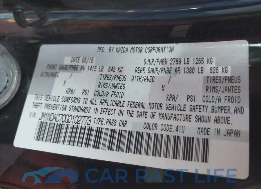 JM1NDAC70G0102773# 9